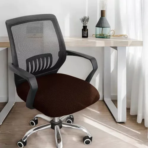 Cubierta de silla de computadora de oficina elástica giratoria protectora de asiento de trabajo de escritorio - Imagen 16 de 37
