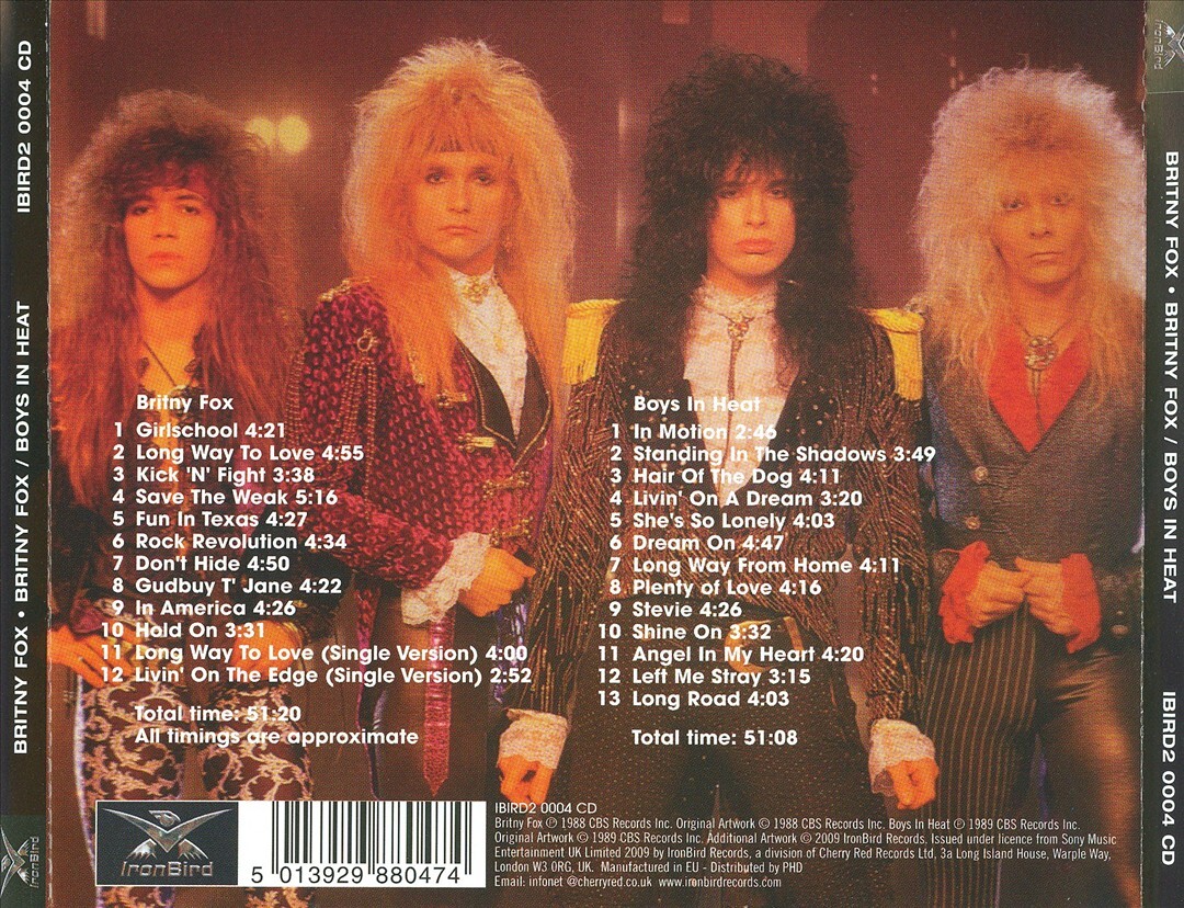 BRITNY FOX BRITNY FOX/BOYS IN HEAT NEW CD 5013929880474| eBay BRITNY FOX BRITNY FOX/BOYS IN HEAT NEW CD 5013929880474| eBay