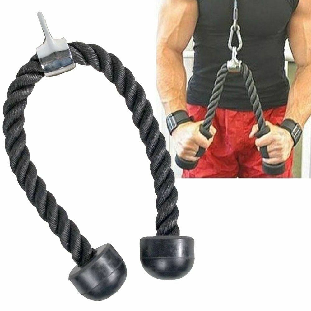 Home Gym Training Bicep Tricep Ropes Pull Down Rope Cable Attachment  Equipment