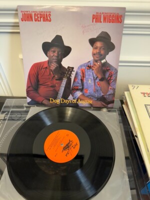 Dog Days Of August John Cephas & Phil Wiggins LP 1986 Record autographed signed