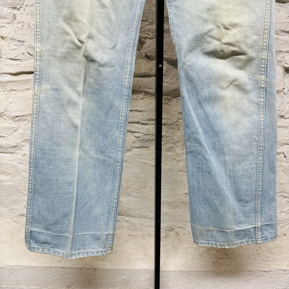 Jeans Sears Roebuck Denim Azul Claro Lavado Manchas Desteñidos De Colección Años 70 Foto 4 de 4