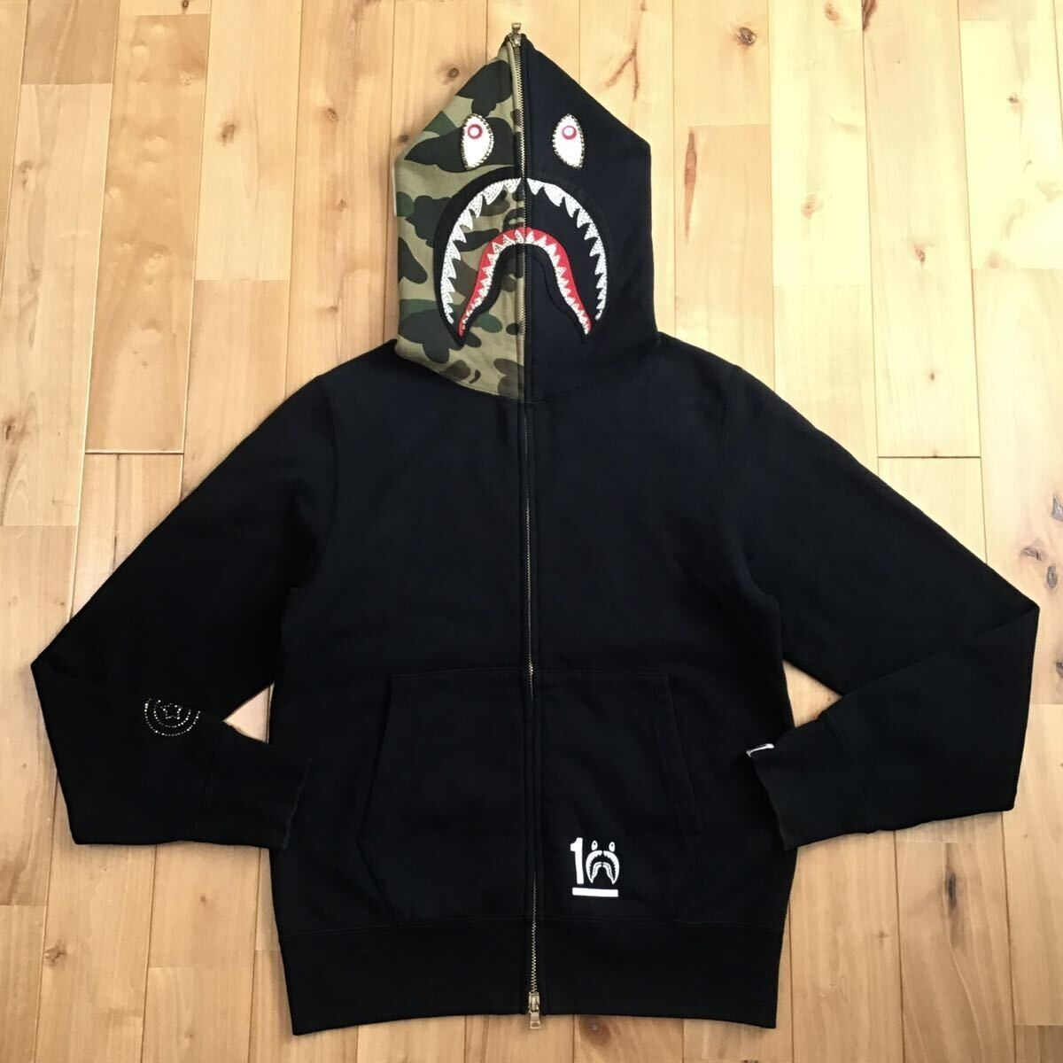 BAPE 2014 Swarovski Shark full zip hoodie Black A Bathing BAPE 2014 Swarovski Shark full zip hoodie Black A Bathing