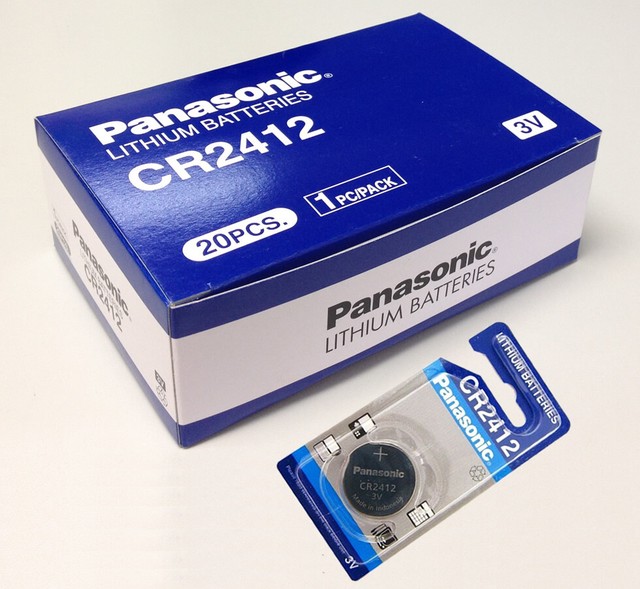 Panasonic CR2412 3v Lithium Battery 5pack X (5pcs) 25 Single Use