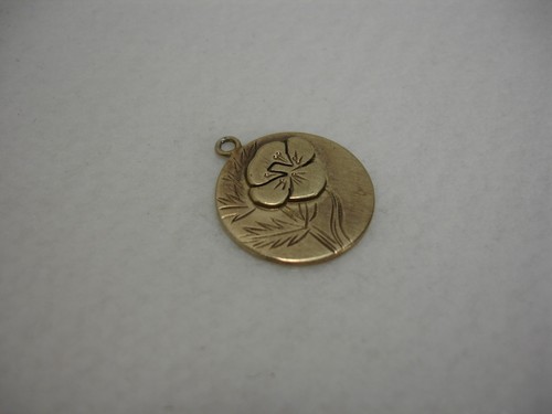JANIYE JAPAN STERLING 950 ROUND FLOWER PENDANT CHARM - Picture 2 of 5