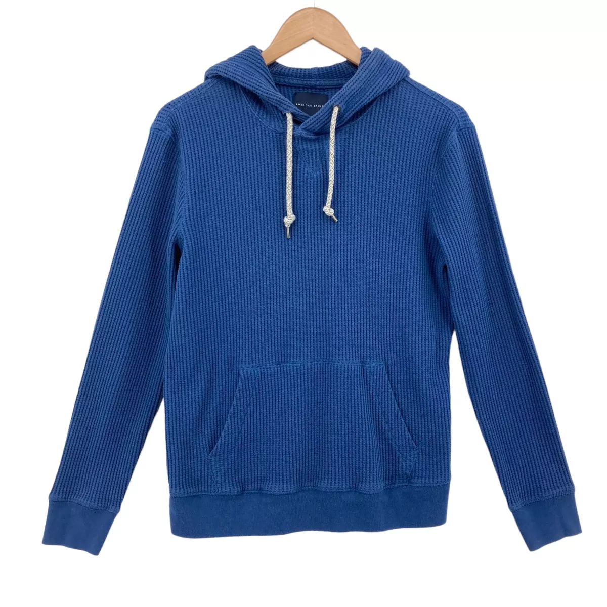 American Eagle Outfitters Women s Blue Knit Pullover Hoodie Size Small
