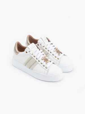 Stokton Damen Sneaker weiß Leder mit Zubehör