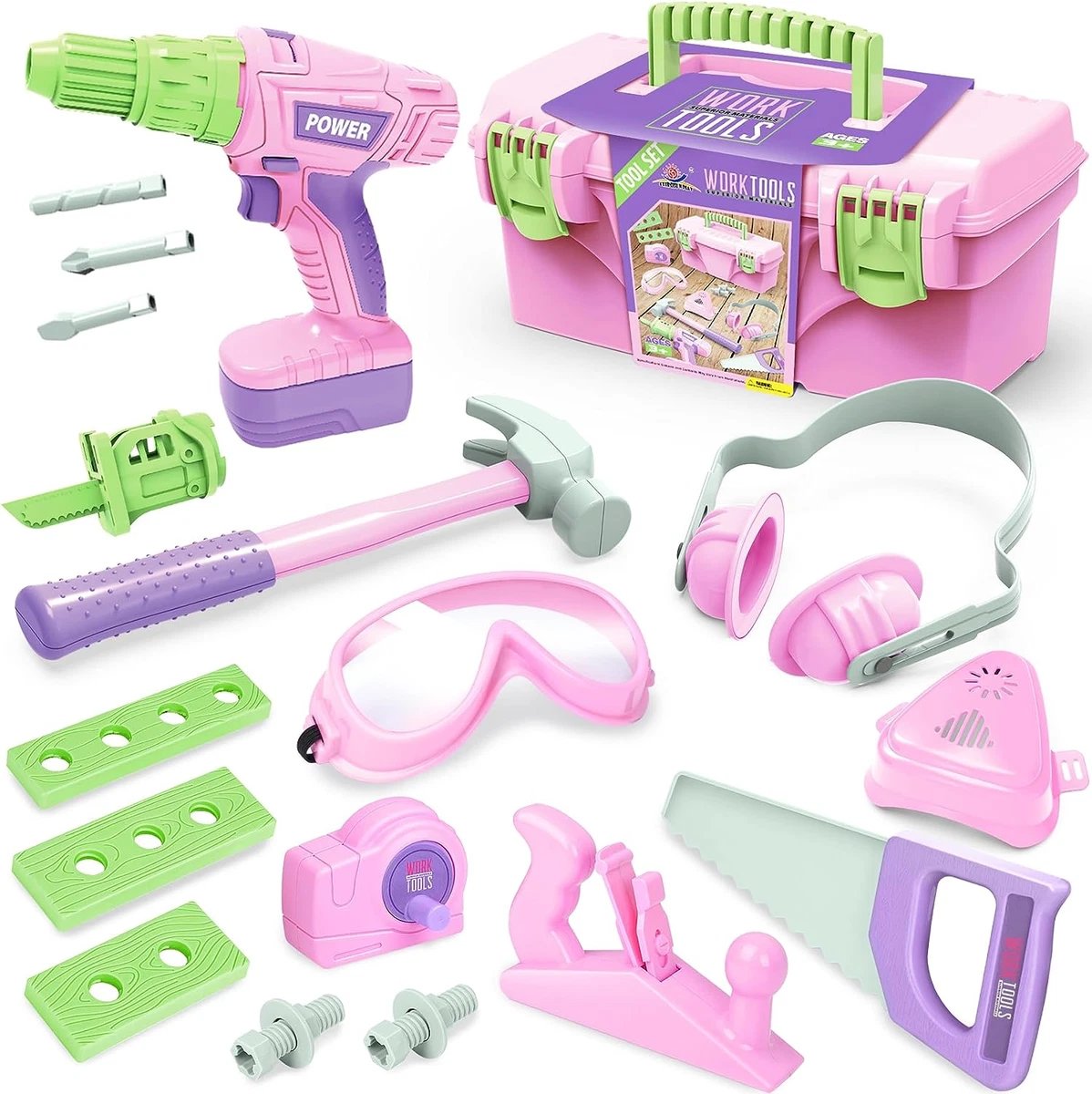 Girls play sales tool set