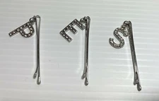 Scünci Dangle Letter Initial Rhinestone Bobby Pin, You Pick the Letter