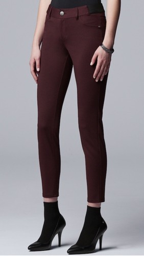New Simply Vera Wang Skinny Fit Ponte 