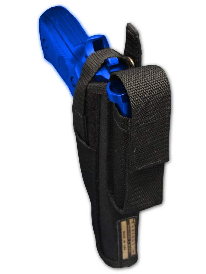 Barsony OWB Gun Holster w/ Magazine Pouch for Walther, Steyr Full Size 9mm 40 45 - Image 3 of 4