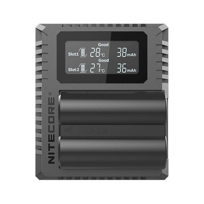 Nitecore FX3 Ladegerät für Fuji W235, 2 Akkus, B-Ware