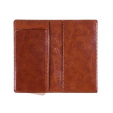 Leather Checkbook Cover with Built-in Divider Pen holder For Men Women Checkbook