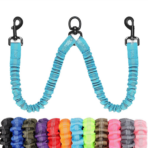 Double Dog Lead Splitter, Dual Lead No Tangle 360° Rotation Dog Leash Coupler