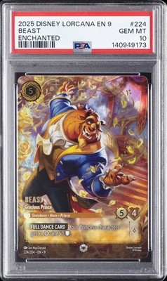 PSA10Disney Loracna野獣 #224 2159 2025 DISNEY LORCANA EN 9-FABLED ENCHANTED #224 BEAST - GRACIOUS