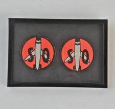 Secret Squadron / Captain Midnight ~ Sticker Patch Emblem ~ x 2 ~ Frame Mounted