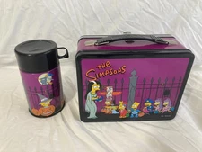 Simpsons Halloween Treehouse Of Horror Metal Lunchbox  with Thermos NECA 2003 