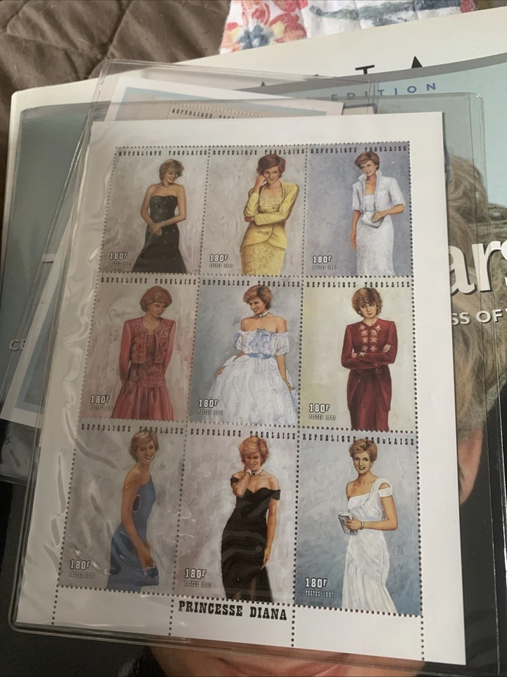 Estampillas conmemorativas de la princesa Diana de Gales 1998 en perfecto estado Foto 3 de 4