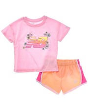 New Balance 2Pc Knit T-Shirt  Woven Short Set