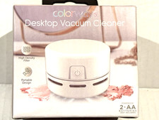 Desktop Vacuum Cleaner High Density Filter With Brush Battery Operated NEW