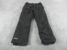 Marmot Snow Pants Womens Medium Black Insulated Softshell Adjustable Waist Ski