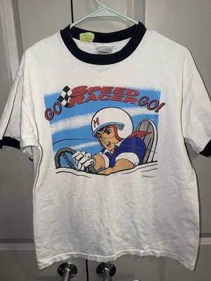 Vintage Stanley Desantis Shirt XL 90s Animation Speed Racer Ringer Tee 1993