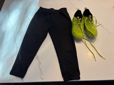 DSG Baseball Cleats (Size 12) and Black Kids Baseball Pants (5T)