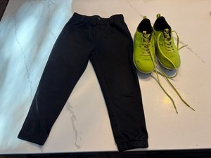 DSG Baseball Cleats (Size 12) and Black Kids Baseball Pants (5T)