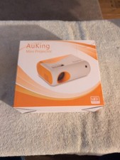 Mini Projector, AuKing 2023 Upgraded 1080P Supported Outdoor Projector, 50 Zoom