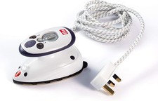 PRYM_611916-1 Steam Iron Mini with UK Plug, White, 19 x 17 x .95 cm