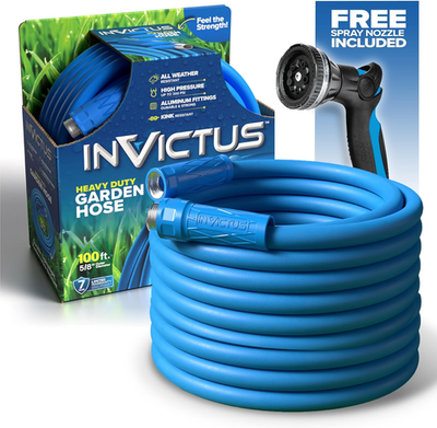 #ad INVICTUS 100 Ft Garden Hose with Sprayer Nozzle 2 Layer Heavy Duty Drinking RV $82.05