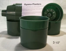 Oyama Planter® 3 ½ ” green Self Watering Pots African violet Set of 3 free ship