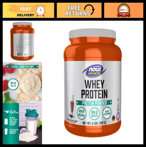 Whey Protein Powder 24g with BCAAs - Creamy Chocolate, 2lb Sports Nutrition deal from eBay