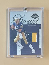 2005 DONRUSS LEAF LIMITED THREADS DAN MARINO GAME WORN JERSEY PRIME CARD # 20/25