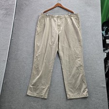 Nautica Men Pants 42X32 Khaki Chino Twill Button 31" Inseam Logo NwT