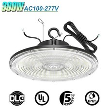 300 Watts LED High Bay UFO Light Industrial Warehouse Lighting 43500LM Dimmable