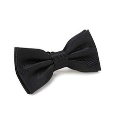 Boys Solid Pre-tied bow ties,Adjustable Tuxedo Bowtie For Boy With Black
