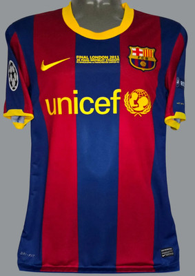 NIKE BARCELONA CHAMPIONS FINAL 2011 MESSI S ORIGINAL SOCCER JERSEY