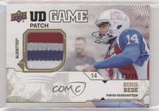 2019 Upper Deck CFL UD Game Jerseys Patch 23/25 Boris Bede #GP-BB Patch h3v