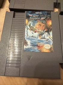 Lot Of 6 Nes Games Sky Shark, Spy Hunter Des Comm Tiger Heli Silent Svc Narc Exc