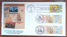 New Sweden TRIPLE Joint Finland #768 Sweden #1672 Fleetwood #C117 1988 FDC STAPL