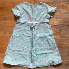 Lilly Pulitzer Girls Mint Green Pink Floral Short Sleeve Dress Size 7