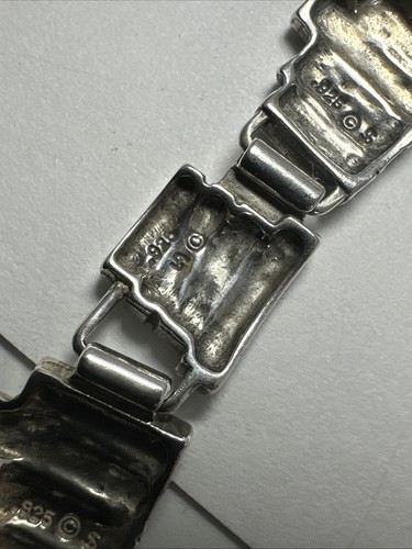 Vintage 925 Sterling Silver Dakota West Enamel Stack Book Librarian Bracelet 7” - Picture 10 of 13
