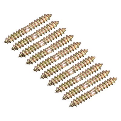 24pcs 6x40mm Hanger Bolts Double Ended Thread Wood to Wood Dowel Screws