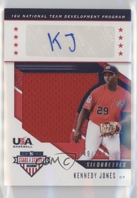 2019 Panini USA Baseball Stars & Stripes Jerseys 149/199 Kennedy Jones Auto ff8