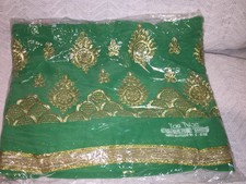 YouTube Exclusive Fancy Saree with Blouse Kelly Green Fabric  Gold Embroidery