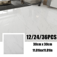 PVC Marble Peel and Stick Floor Tiles - 12"x12" Self Adhesive Vinyl Flooring