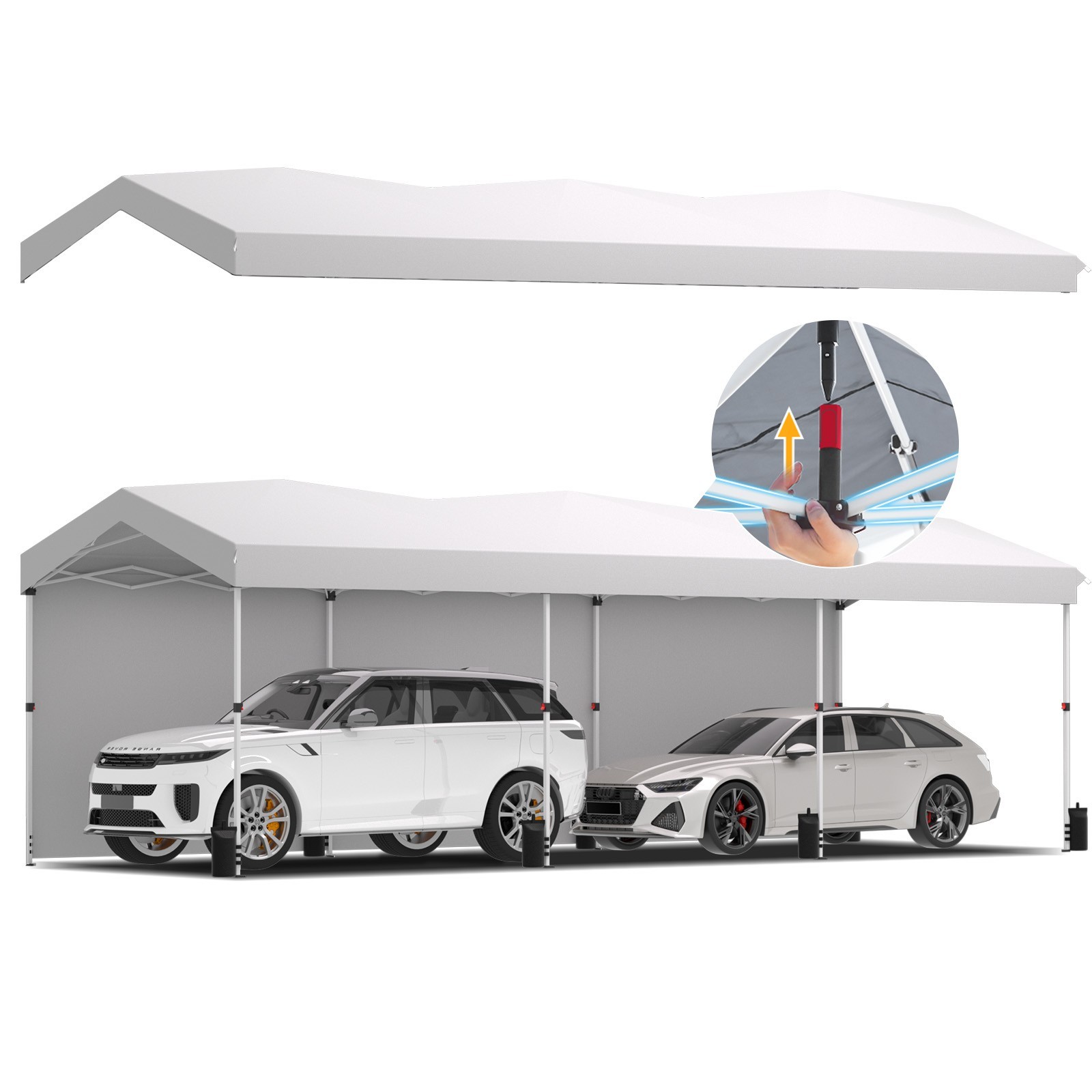 Waterproof Car Garage With Sidewalls