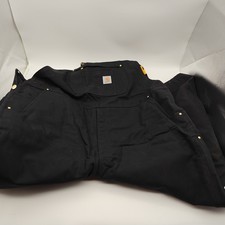 Carhartt Firm Duck Insulated Bib Overall 2XL Loose Fit Black OR4393-M