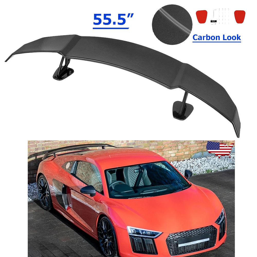 For Audi R8 Coupe 2020-24 Rear Trunk GT Wing Racing Spoiler Carbon Lip