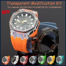 Transparent Mod Kit For Casioak GA2100 GA2110 GAB2100 PC Case Rubber Strap Cover